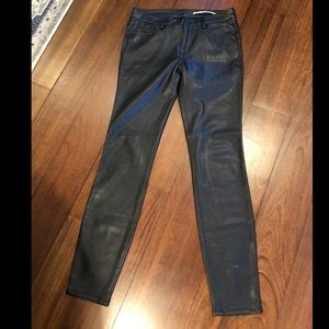 Ladies Zara Black Faux Leather Pants